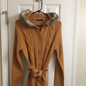 Sweater jacket hooded